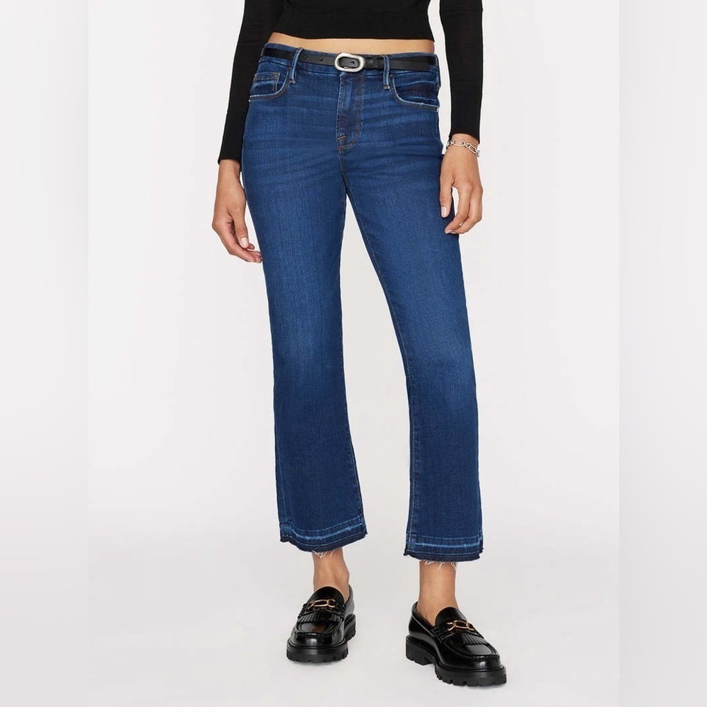 ⚡️Bestselling Frame Denim Le Crop Mini Boot Flare Cropped Roswell Blue 26 - Picture 2 of 8